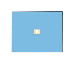 TELO CHIRURGICO IN TNT BIACCOPPIATO 120x150 cm con foro diam. 10 cm